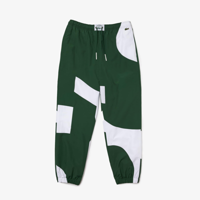 Lacoste Men's Heritage Graphic Joggers - M - 4 In Green/white