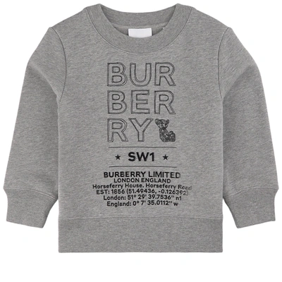 Burberry Kids' Little Boy's & Boy's Joel Crewneck Sweater In Grey