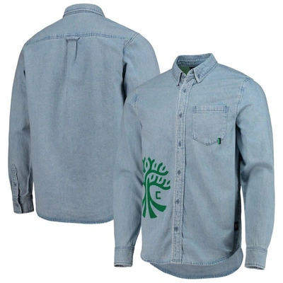 The Wild Collective Blue Austin Fc Denim Button-down Long Sleeve Shirt