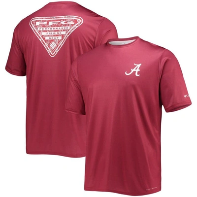 Columbia Crimson Alabama Crimson Tide Terminal Tackle Omni-shade T-shirt