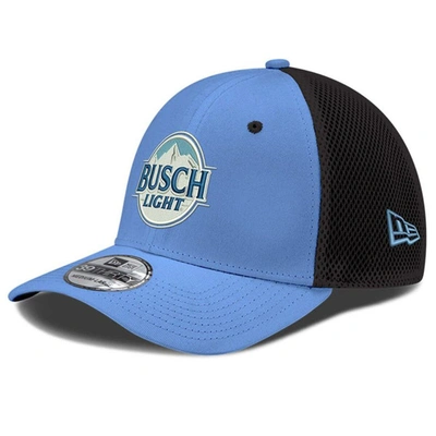 New Era Light Blue Kevin Harvick Busch Light Neo 39thirty Flex Hat