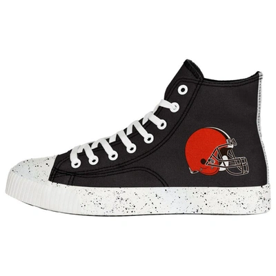 Foco Cleveland Browns Paint Splatter High Top Sneakers In Black