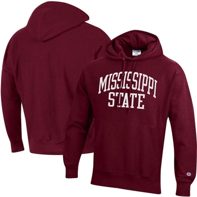 Champion Maroon Mississippi State Bulldogs Team Arch Reverse Weave Pullover Hoodie