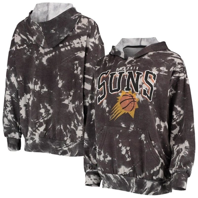 Majestic Threads Black Phoenix Suns Burble Tie-dye Tri-blend Pullover Hoodie