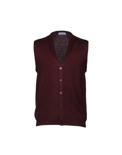 Gran Sasso Cardigan In Maroon