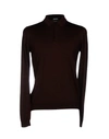 Roberto Collina Sweaters In Dark Brown