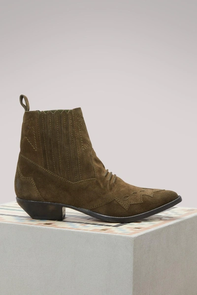 Roseanna Tucson Ankle Boots In Kaki