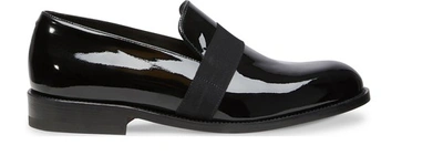 Jm Weston Patent Black Calf Leather Loafers In Noir
