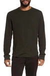 Vince Double Knit Long Sleeve T-shirt In Cactus