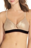 Stance Triangle Bralette In Gold