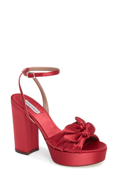 Tabitha Simmons Jodie Platform Sandal In Red