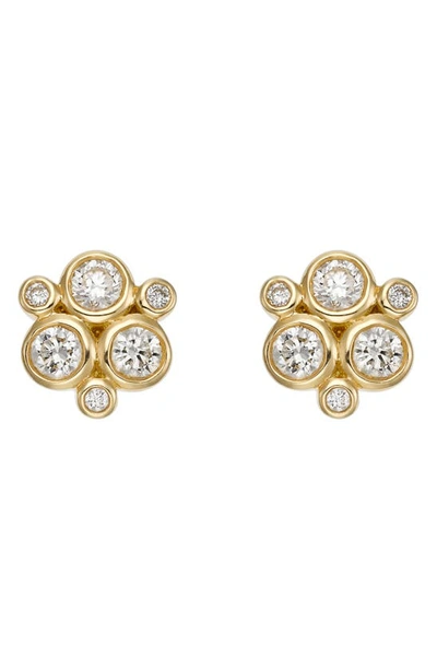 Temple St. Clair 18k Yellow Gold Classic Trio Earrings With Diamonds In White/gold