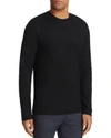Hugo Boss Green Sassari Ribbed Panel Long Sleeve Tee In Black