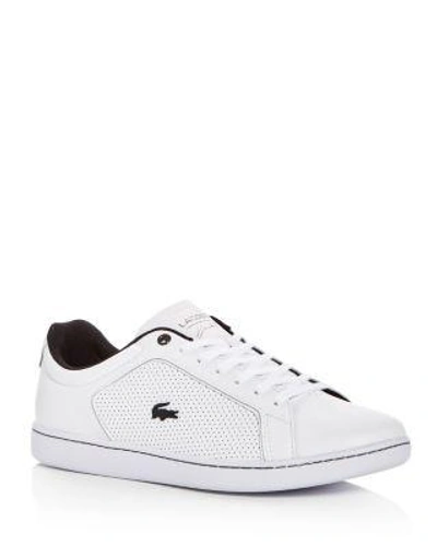 Lacoste Men's Carnaby Evo Leather Lace Up Sneakers In White