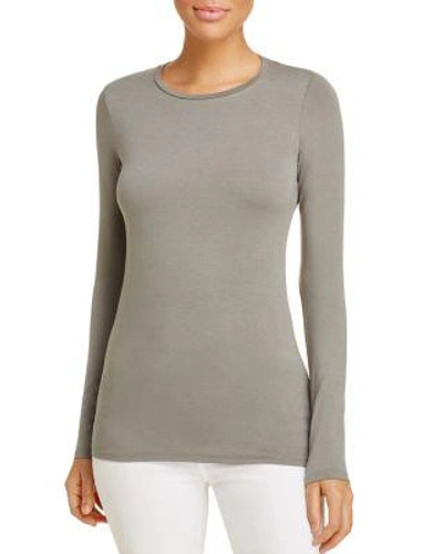 Shop Majestic Crewneck Long Sleeve Tee In Army