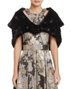 Eliza J Faux Fur Capelet In Black