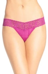 Hanky Panky Cotton With A Conscience Low-rise Thong In Boysenberry