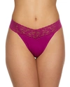 Hanky Panky Cotton With A Conscience Original-rise Thong In Boysenberry