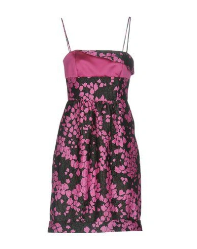 Armani Collezioni Short Dress In Fuchsia