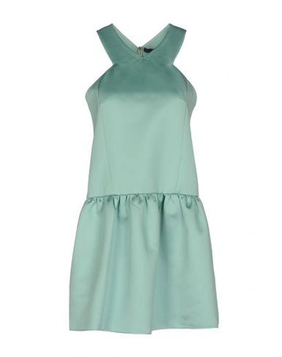 Tibi Short Dress In Light Green