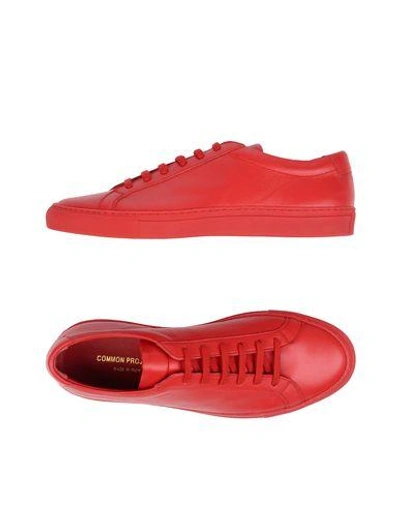 Common Projects Laced Shoes In Red