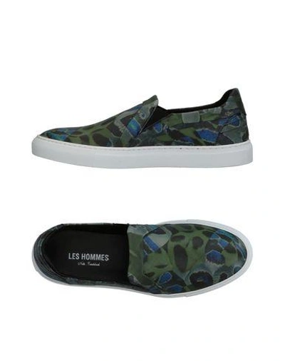 Les Hommes 运动鞋 In Military Green