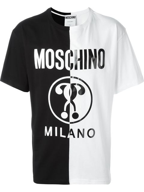 moschino black and white t shirt