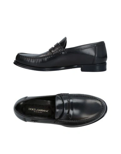 Dolce & Gabbana Loafers In Steel Grey