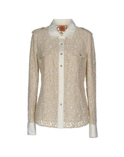 Tory Burch Lace Shirts & Blouses In Beige