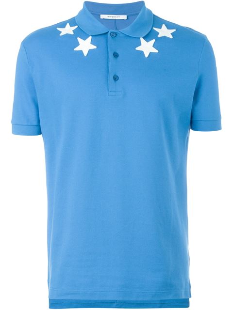 Givenchy Star Patch Polo Shirt In Light 