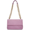 Bottega Veneta Olimpia Small Leather Shoulder Bag In Pink