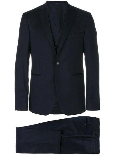 Tagliatore Slim-fit Suit In Blue