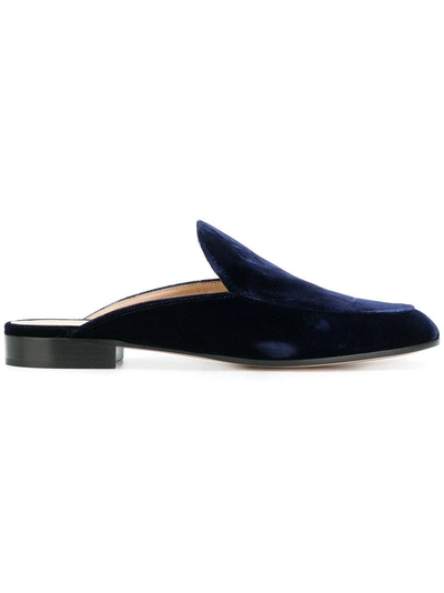 Gianvito Rossi Palau Loafer Mules In Blue