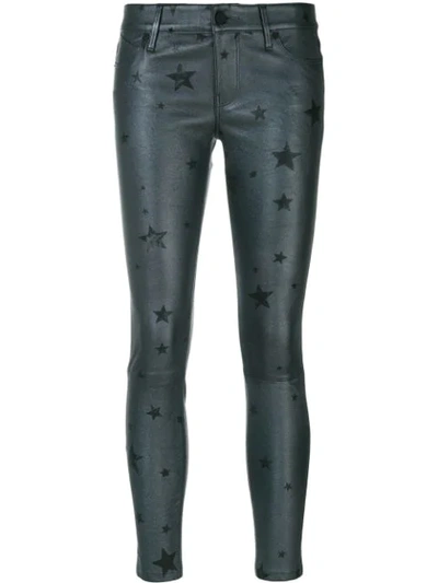 Rta Star Print Cropped Trousers - Grey