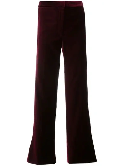 Stella Mccartney High-waisted Cropped Trousers In Red