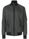 Helmut Lang Zipped Bomber Jacket In Black