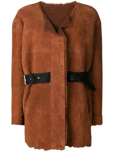 Isabel Marant Alison Reversible Coat In Brown