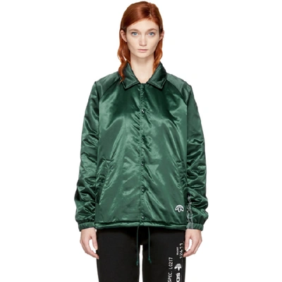 Adidas Originals By Alexander Wang Green Nylon Coach Jacket | ModeSens