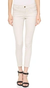 Frame Le Color Cropped Skinny Jeans In Light Grey