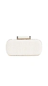 Inge Christopher Catalina Woven Clutch In White