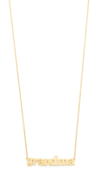 Jennifer Meyer Jewelry 18k Gold Grandma Necklace In Yellow Gold