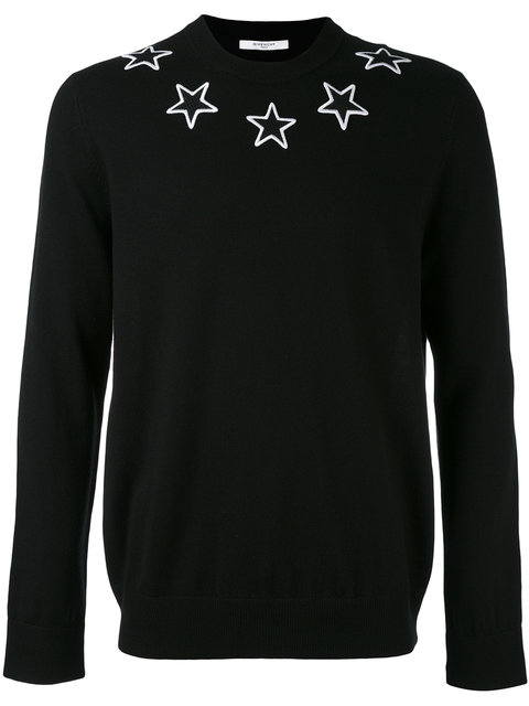 Givenchy Black Stars Crewneck Sweater | ModeSens