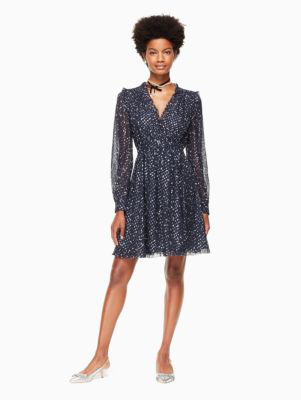 lurex dot mini dress