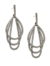 Nina Gilin Diamond Multi-drop Earrings In Silver