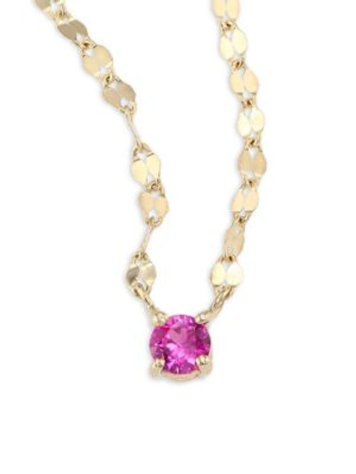 Lana Jewelry Lana Girl Pink Sapphire Pendant Necklace In Gold Pink Sapphire
