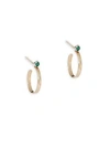 Lana Jewelry Lana Girl Green Sapphire Hoop Earrings In Yellow Gold