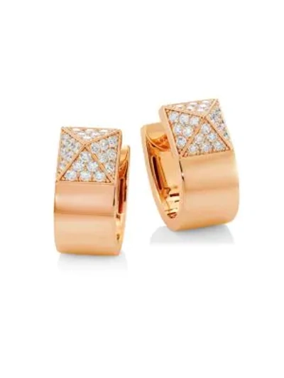 Roberto Coin Sauvage Privé Diamond & 18k Rose Gold Earrings