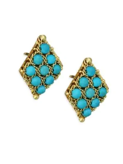 Amali Turquoise & 18k Yellow Gold Earrings