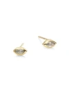 Zoë Chicco Marquise Diamond & 14k Yellow Stud Earrings In Yellow Gold