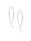 Lana Jewelry Women's Hooked On Hoop Diamond & 14k White Gold Earrings/1"